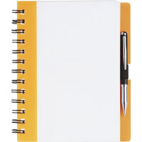 poly cover journal with orange accents